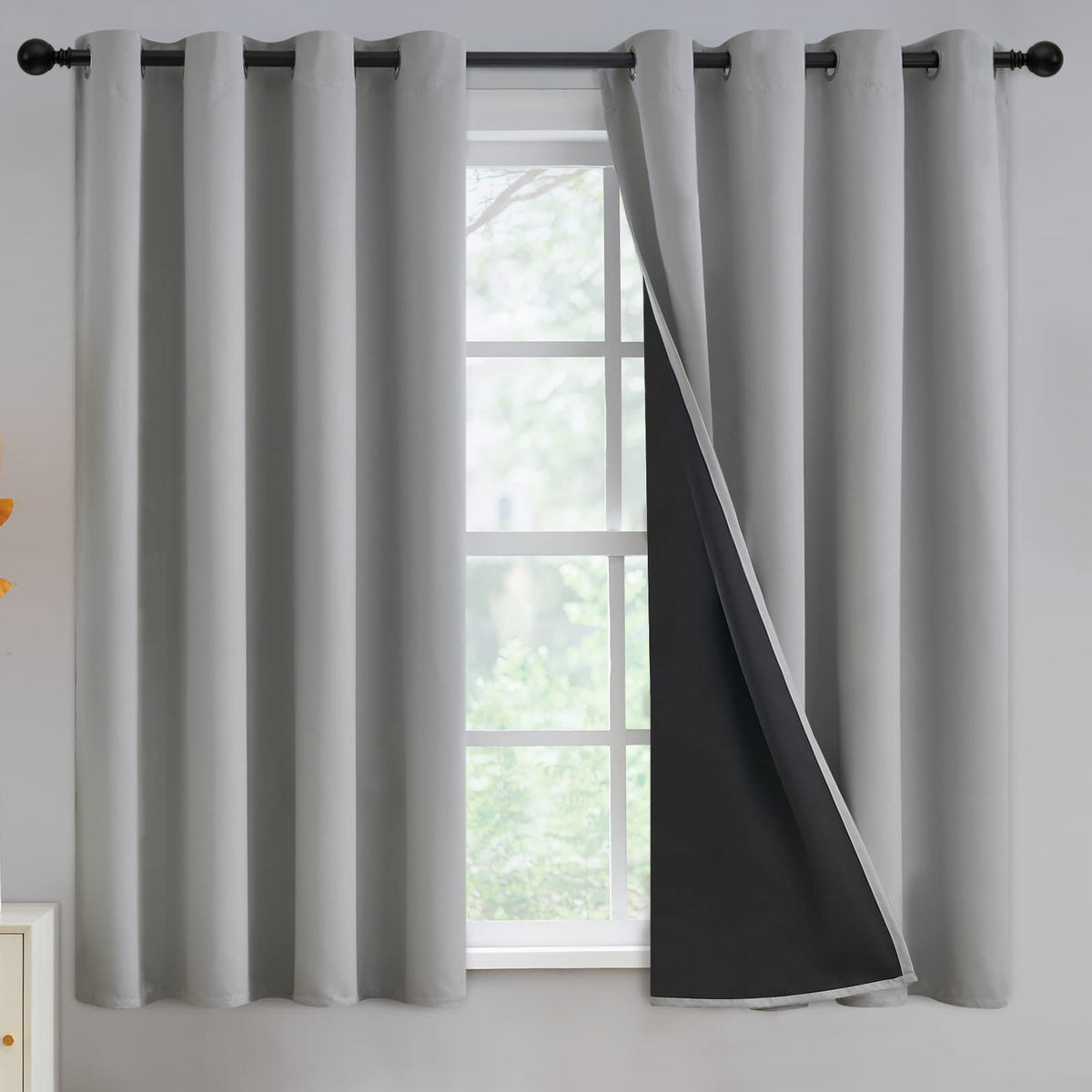 Yakamok Emerald Green Blackout Curtains 84 inches for Living Room, 52" Wide