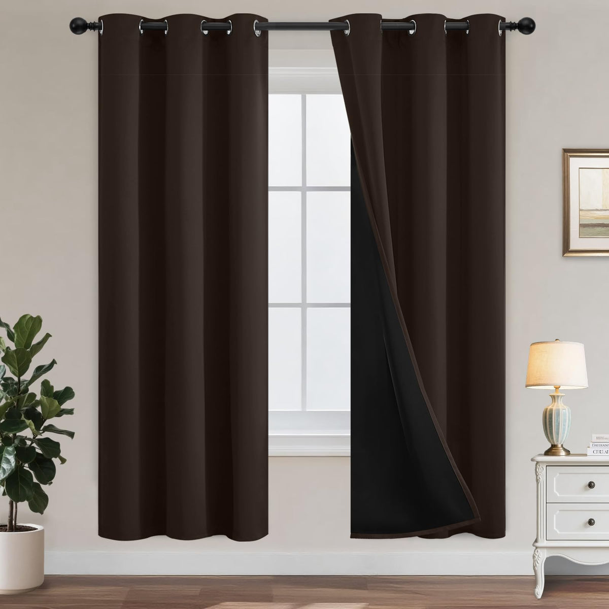 Yakamok Emerald Green Blackout Curtains 84 inches for Living Room, 52" Wide