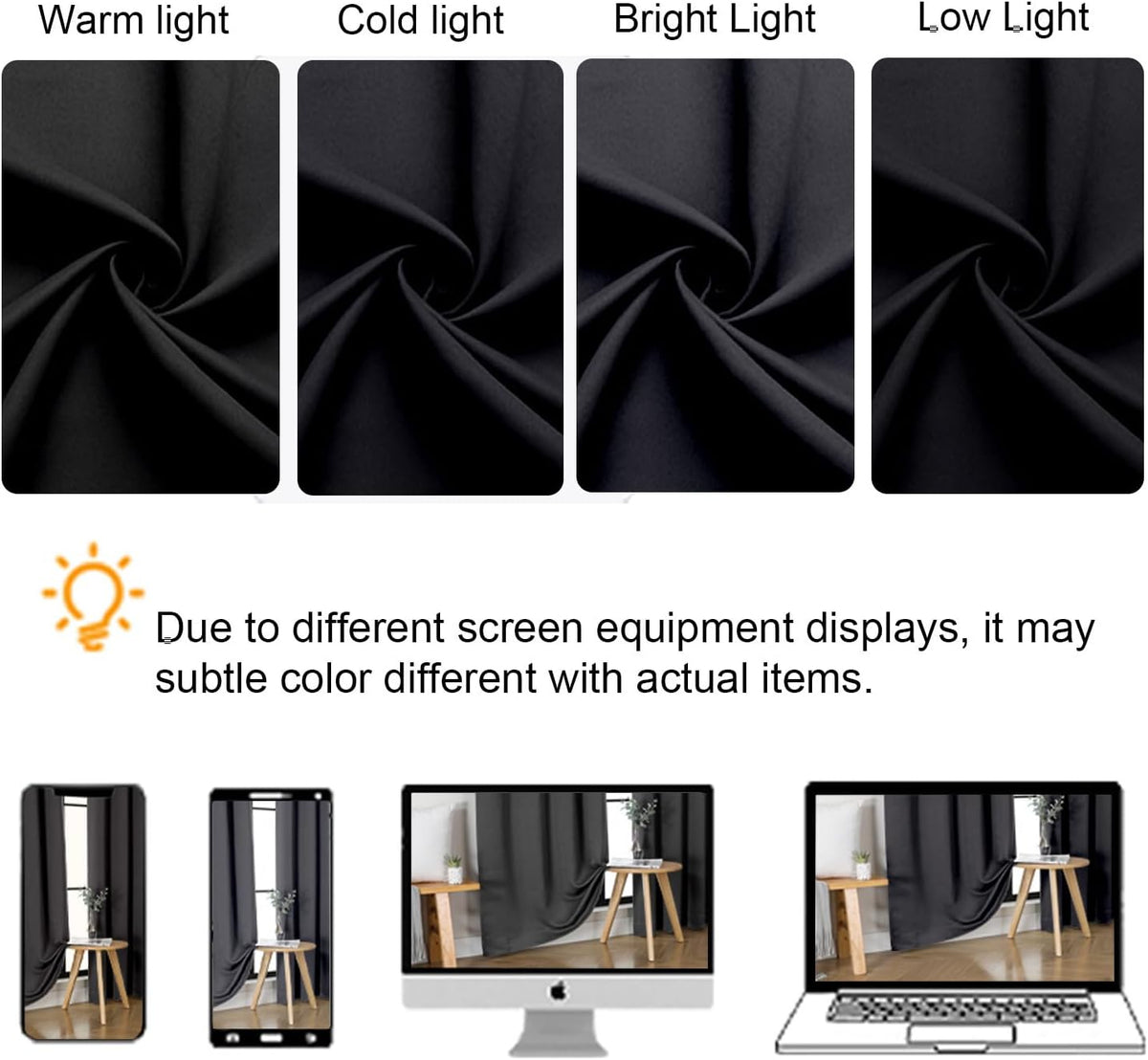Gwine Black Tier Curtains 24 Inch Long 2 Panels for Kitchen