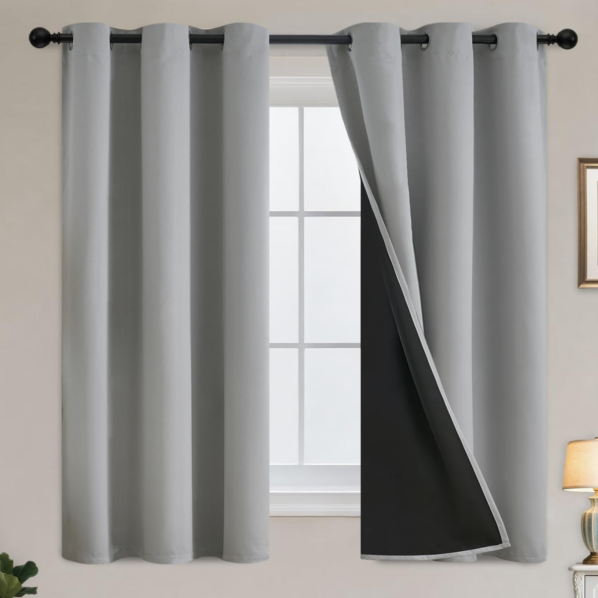 Yakamok Emerald Green Blackout Curtains 84 inches for Living Room, 52" Wide