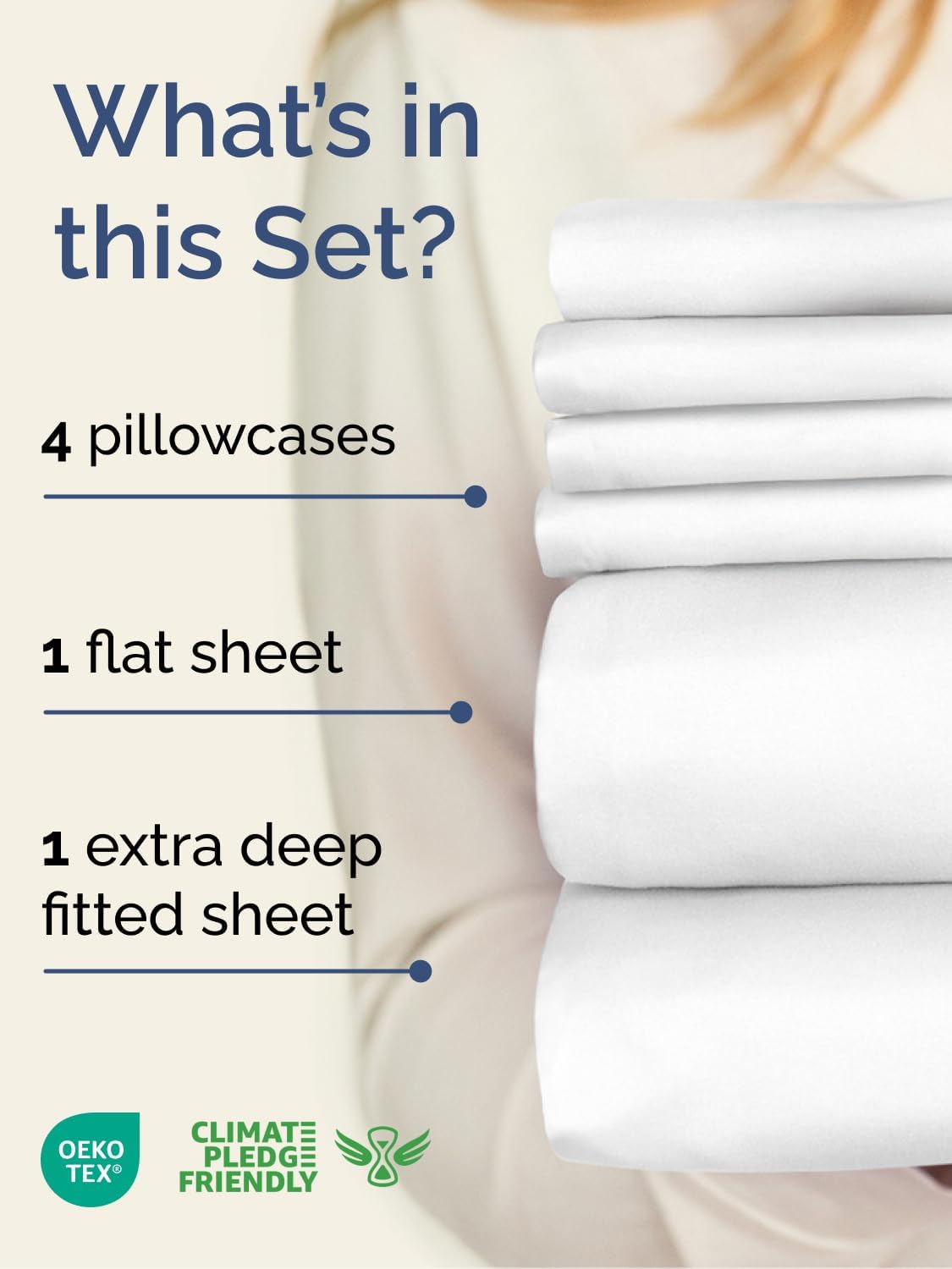 CGK Extra Deep King Sheet Set - 6pc Cooling Sheets - White