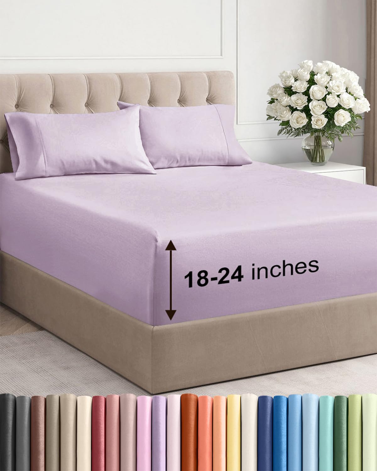 CGK Extra Deep King Sheet Set - 6pc Cooling Sheets - White