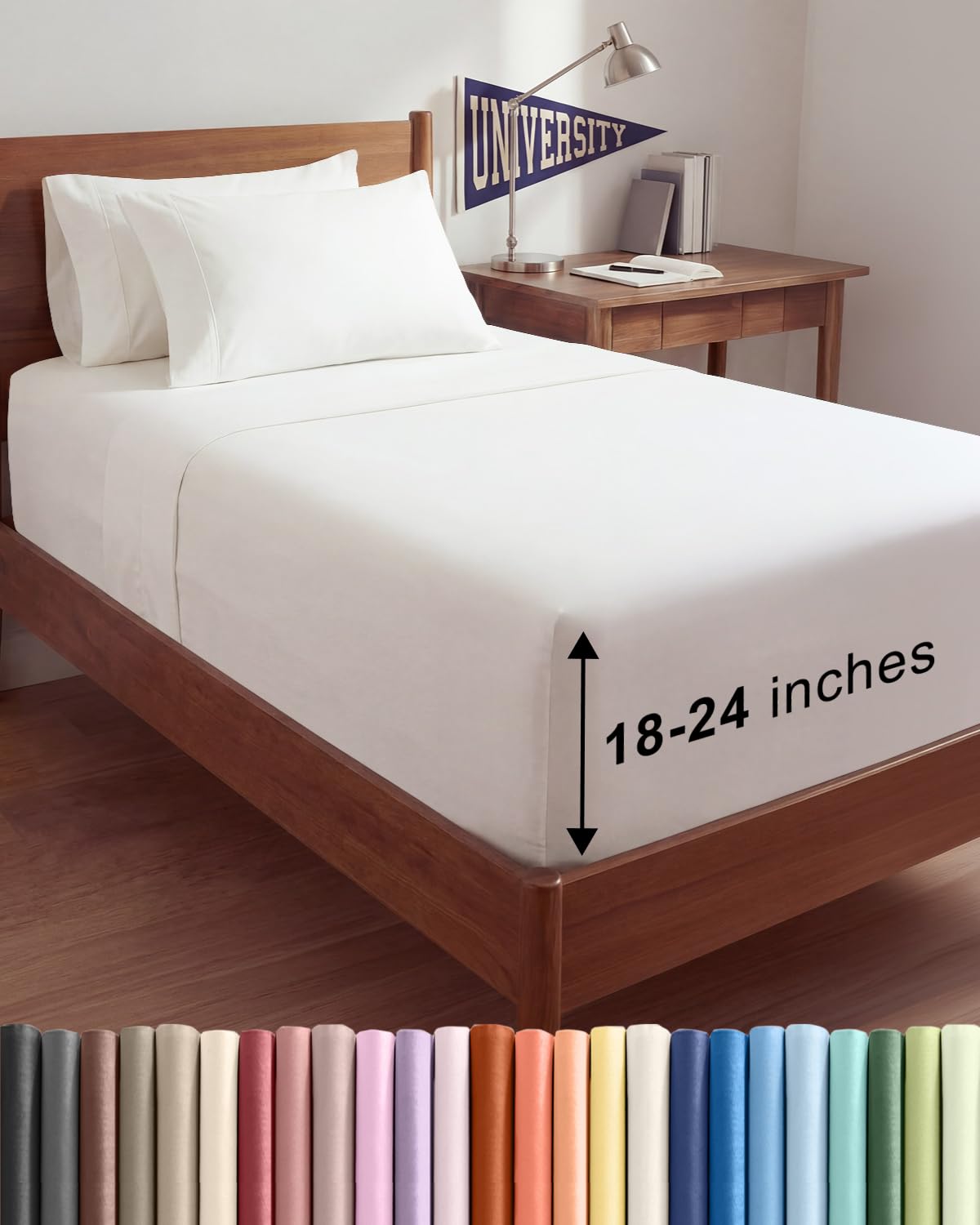 CGK Extra Deep King Sheet Set - 6pc Cooling Sheets - White