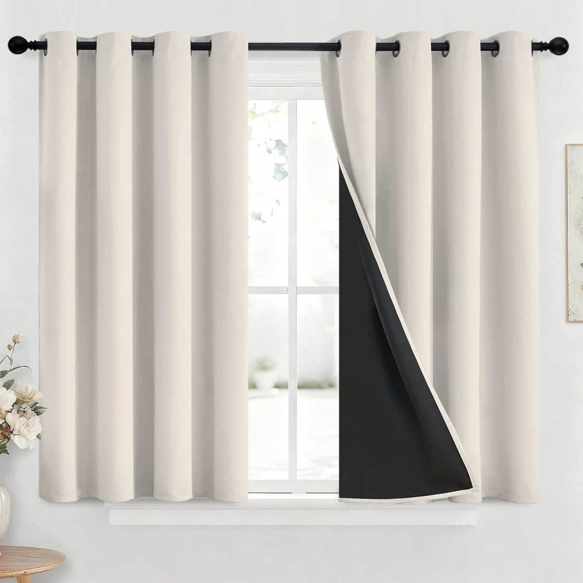 Yakamok Emerald Green Blackout Curtains 84 inches for Living Room, 52" Wide