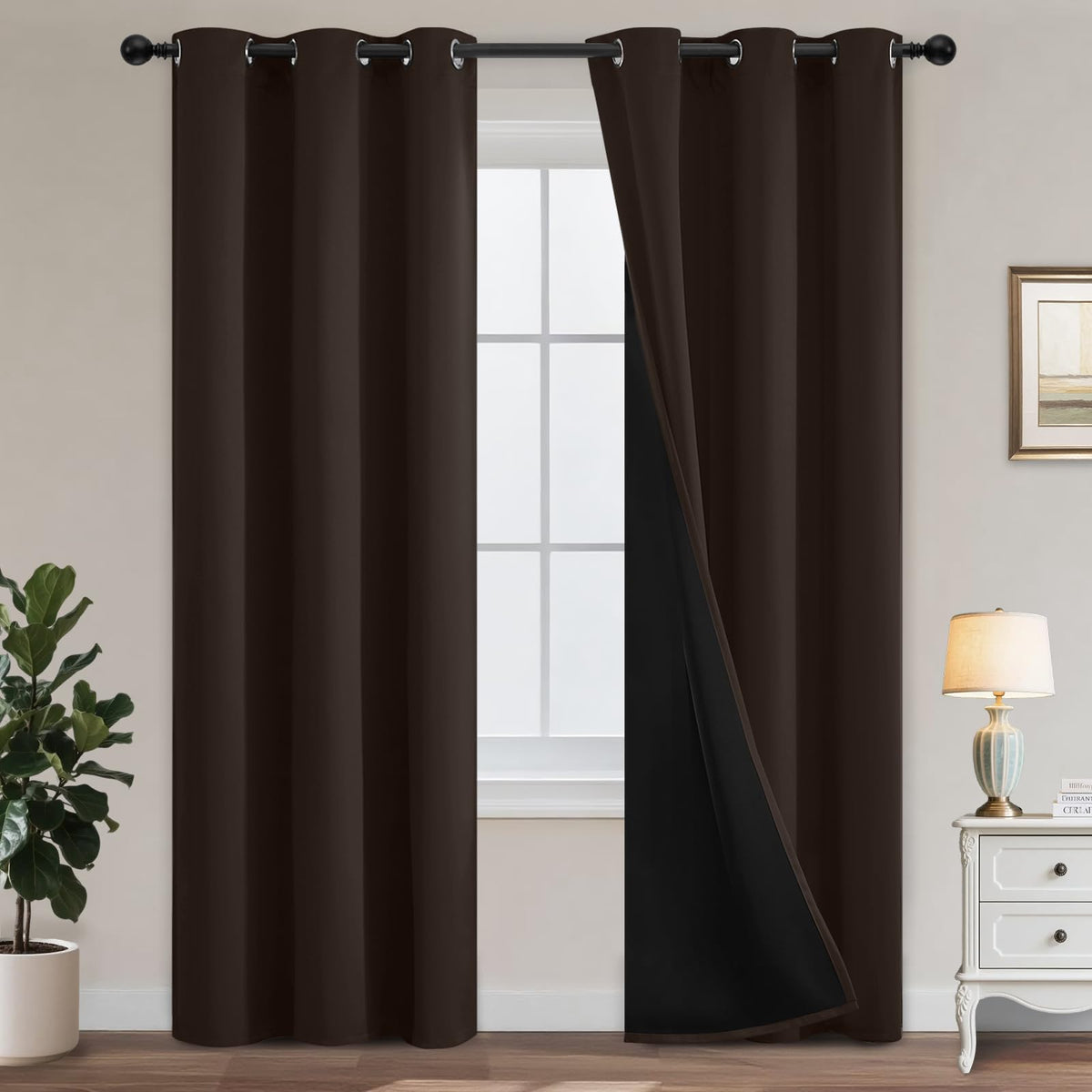 Yakamok Emerald Green Blackout Curtains 84 inches for Living Room, 52" Wide