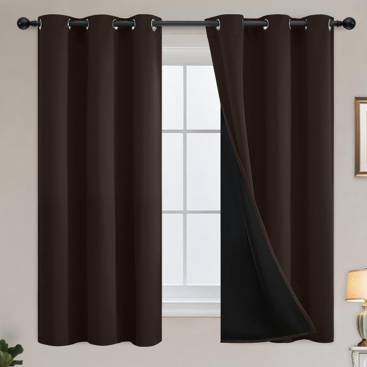 Yakamok Emerald Green Blackout Curtains 84 inches for Living Room, 52" Wide