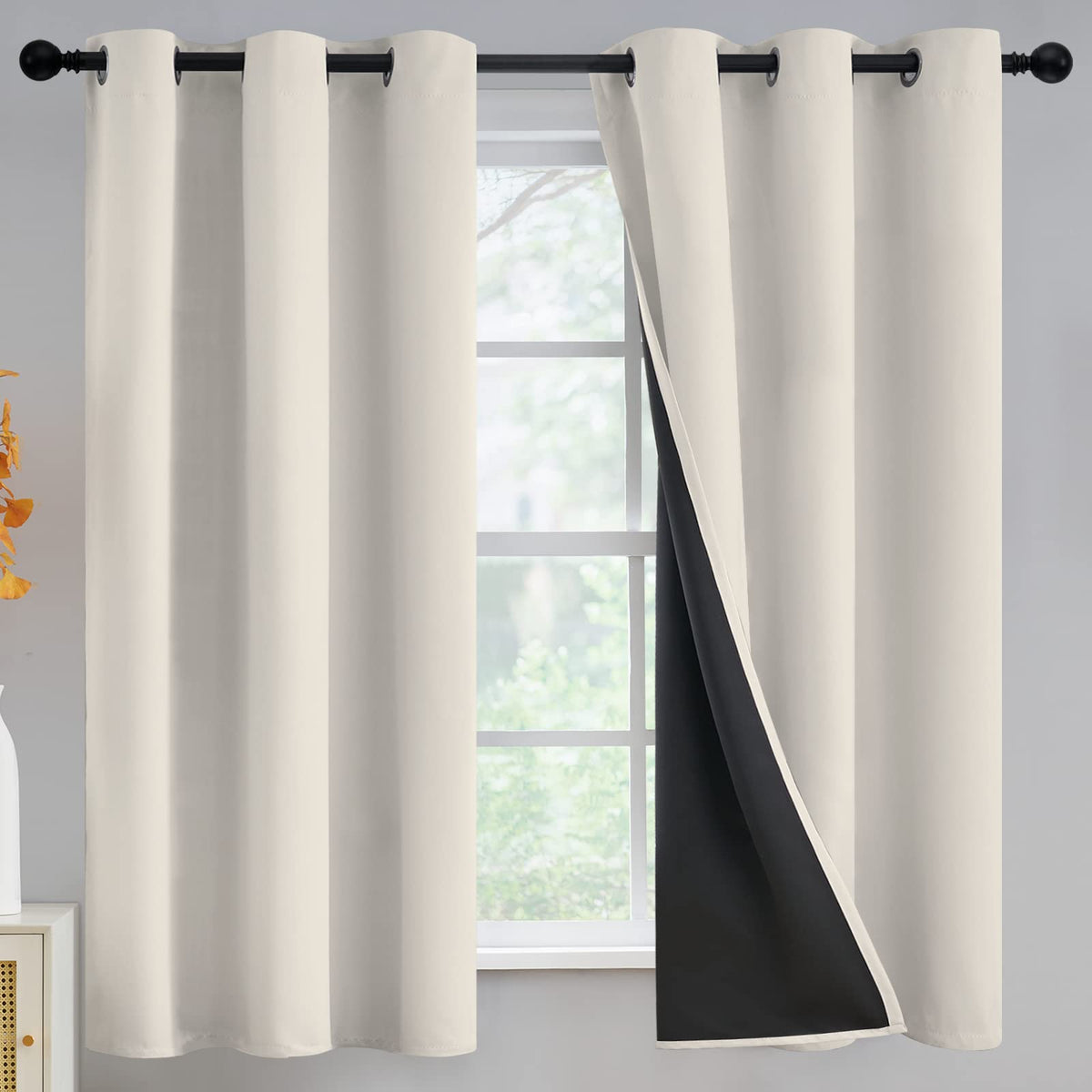 Yakamok Emerald Green Blackout Curtains 84 inches for Living Room, 52" Wide