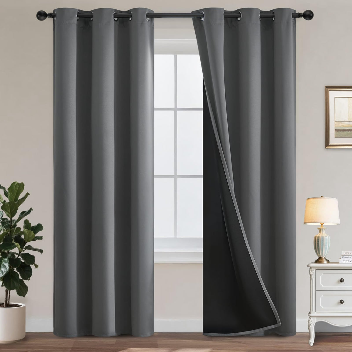 Yakamok Emerald Green Blackout Curtains 84 inches for Living Room, 52" Wide