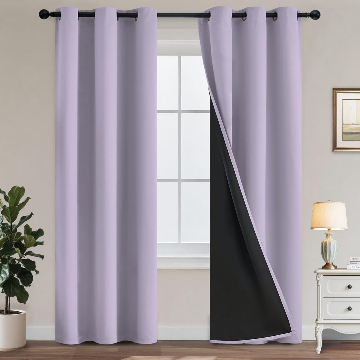 Yakamok Emerald Green Blackout Curtains 84 inches for Living Room, 52" Wide