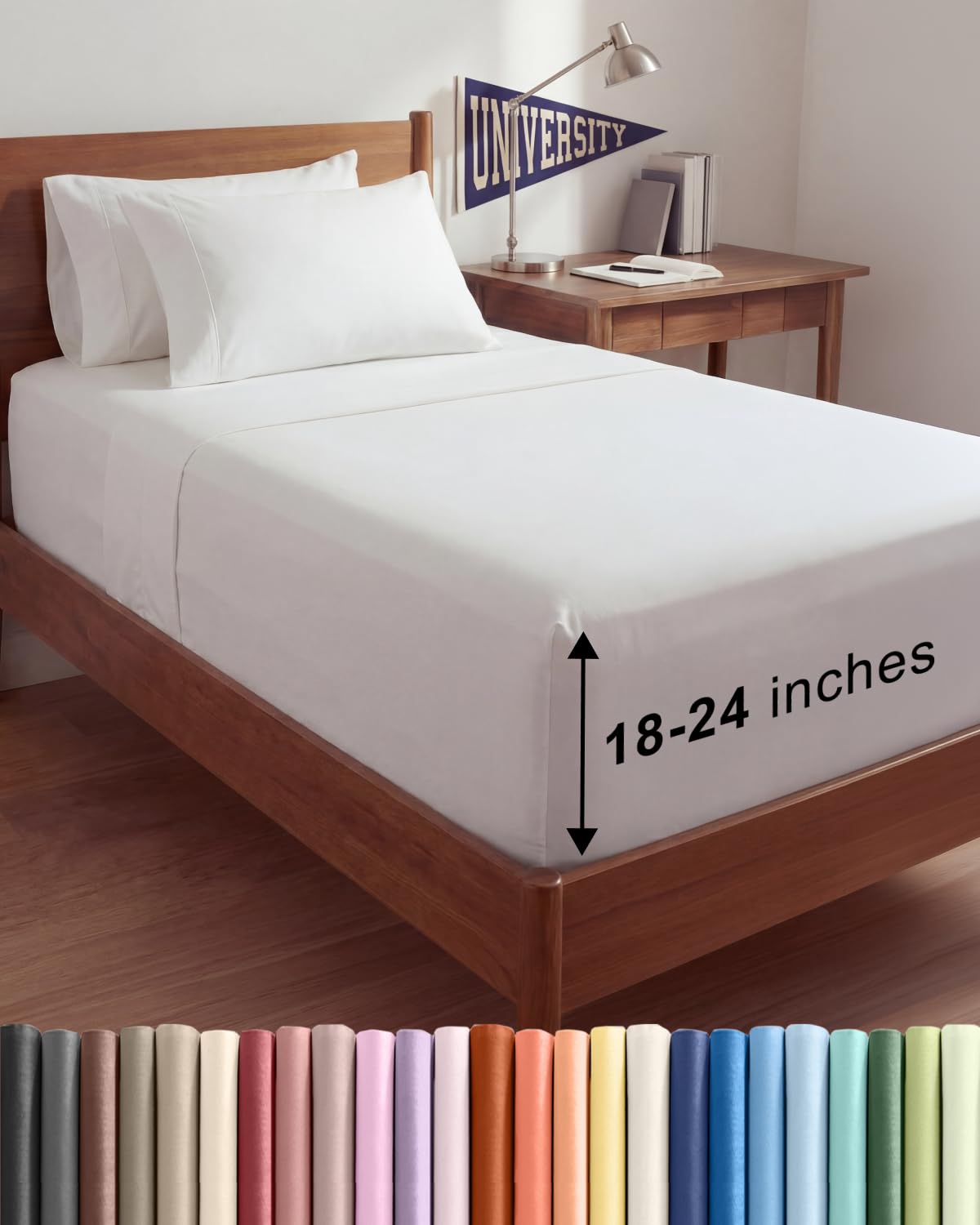 CGK Extra Deep King Sheet Set - 6pc Cooling Sheets - White