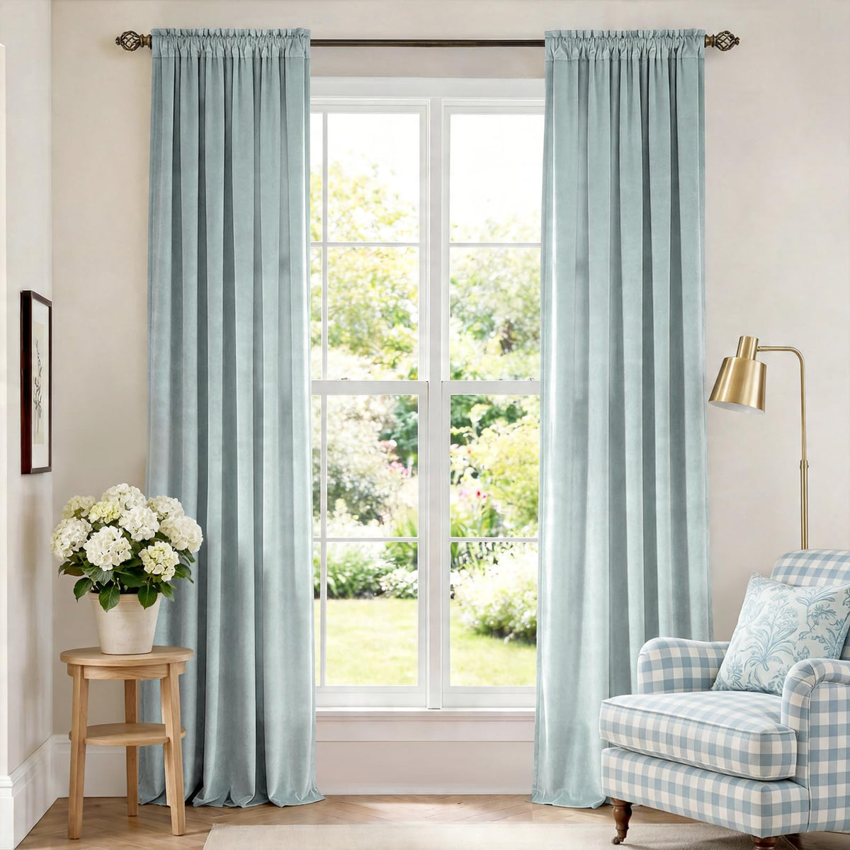 Lazzzy Blackout Curtains Thermal Insulated Curtains Room Window Drapes Super Soft Luxury Curtains for Living Room Bedroom Rod Pocket 2 Panels, 96 Inch Lined | Beige
