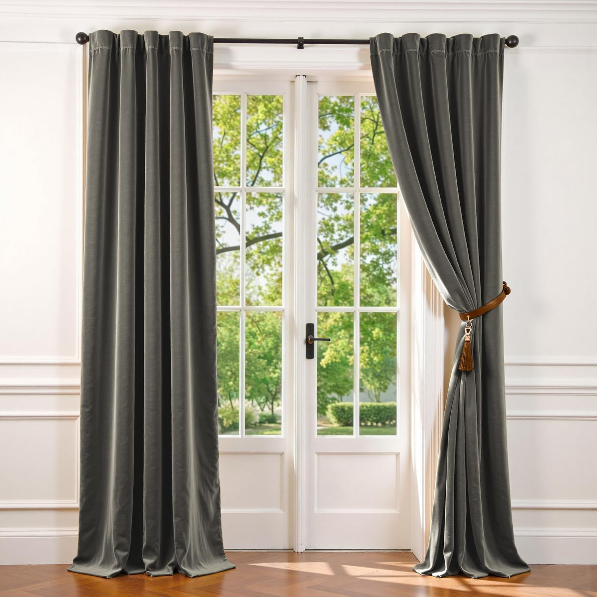 Lazzzy Blackout Curtains Thermal Insulated Curtains Room Window Drapes Super Soft Luxury Curtains for Living Room Bedroom Rod Pocket 2 Panels, 96 Inch Lined | Beige