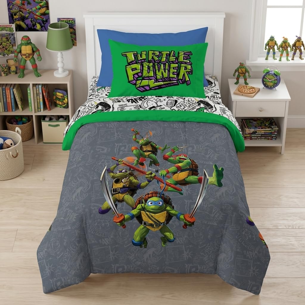 Marvel Spiderman Full Size Comforter Set 5 Piece Kids Bedding, Multi