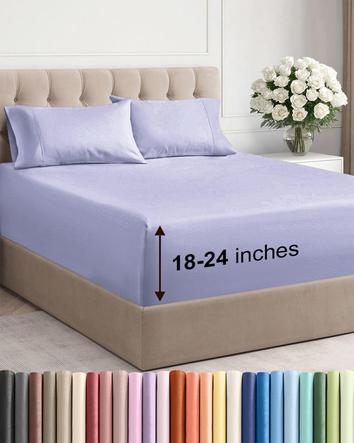 CGK Extra Deep King Sheet Set - 6pc Cooling Sheets - White