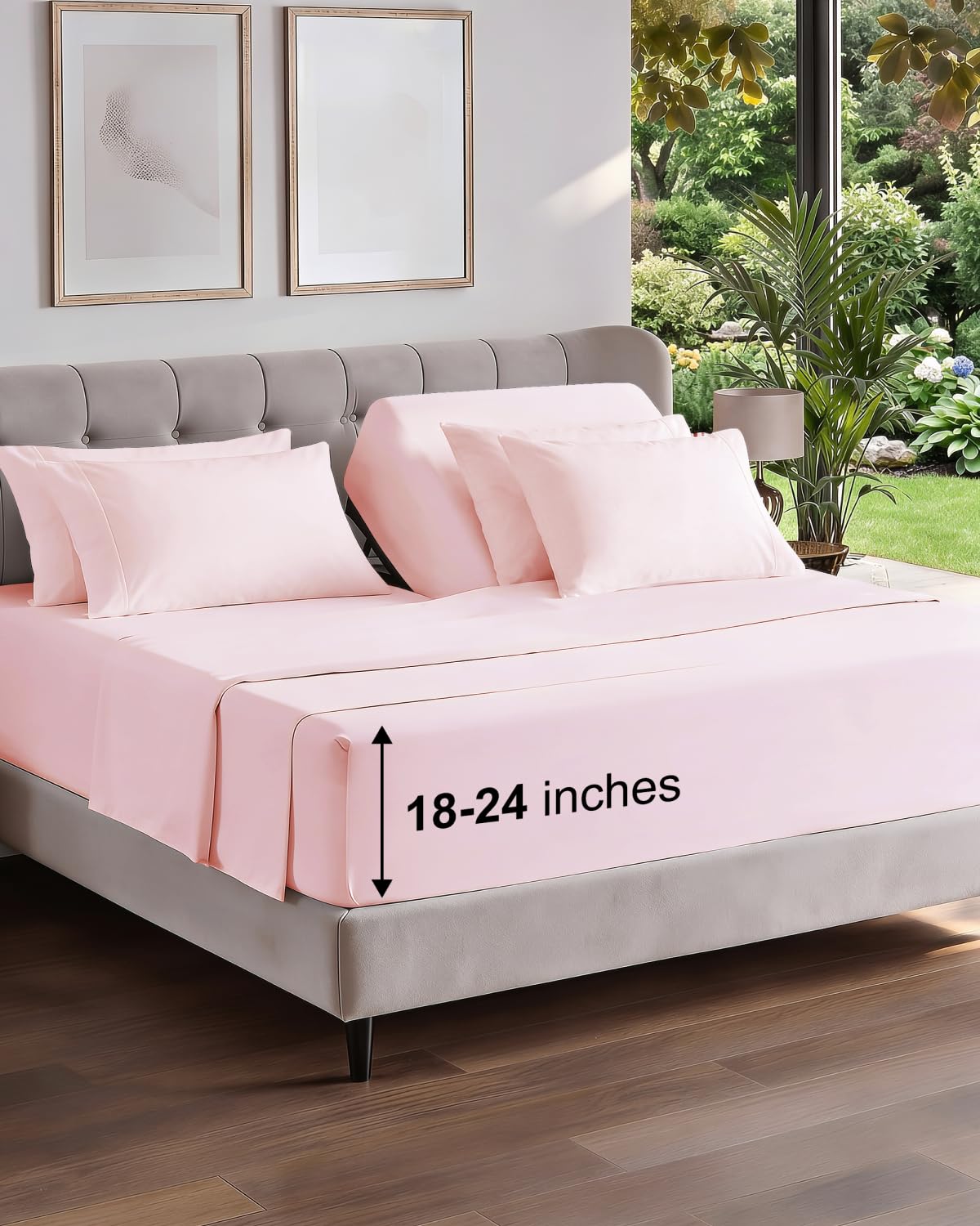 CGK Extra Deep King Sheet Set - 6pc Cooling Sheets - White