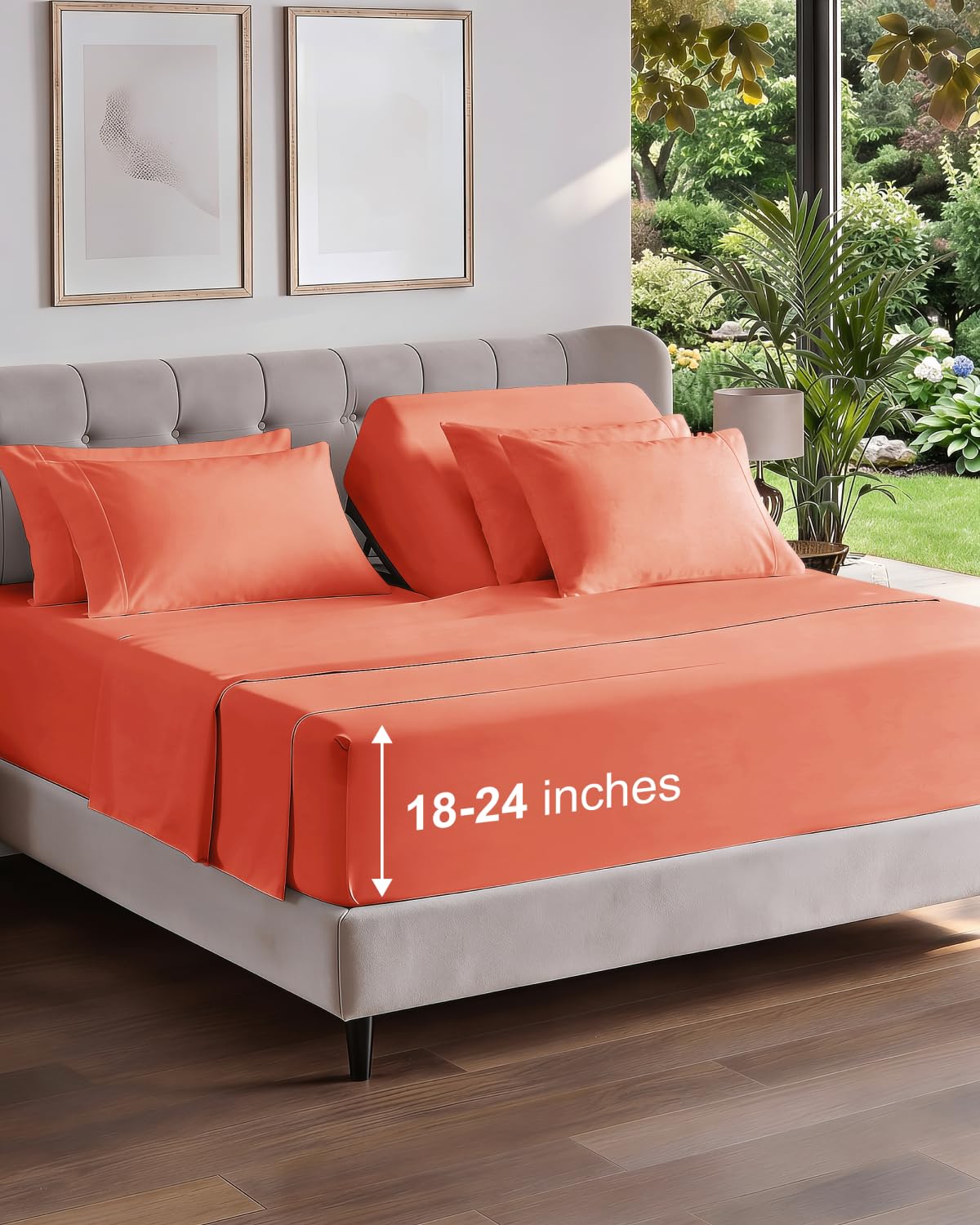 CGK Extra Deep King Sheet Set - 6pc Cooling Sheets - White