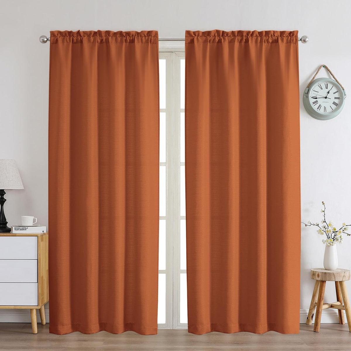 Chyhomenyc 2 Panels White Kitchen Curtains 36 Inch Length Tier Curtain