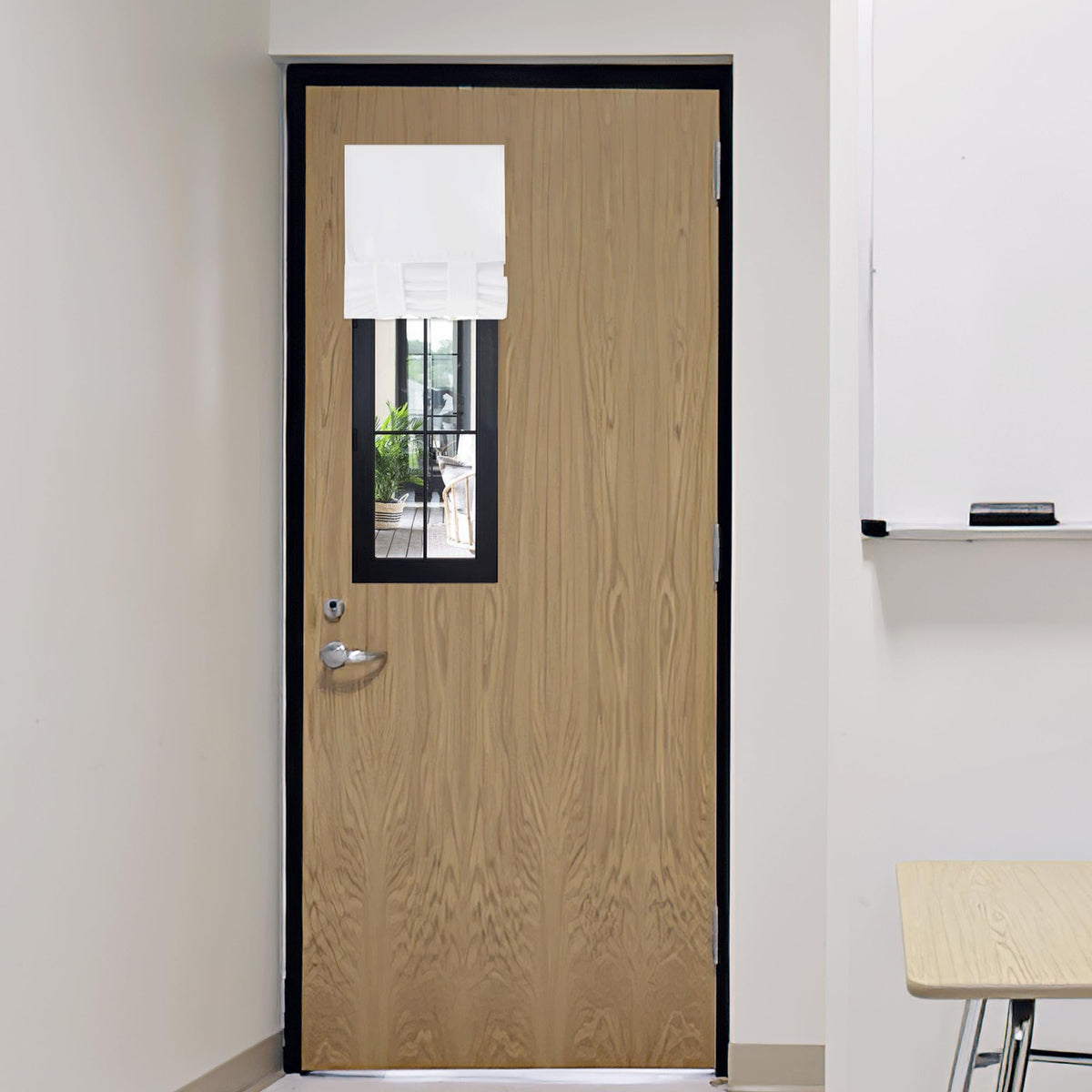RYB HOME Blackout French Door Curtain, No Drill, W26 x L69, Black, 1 Panel
