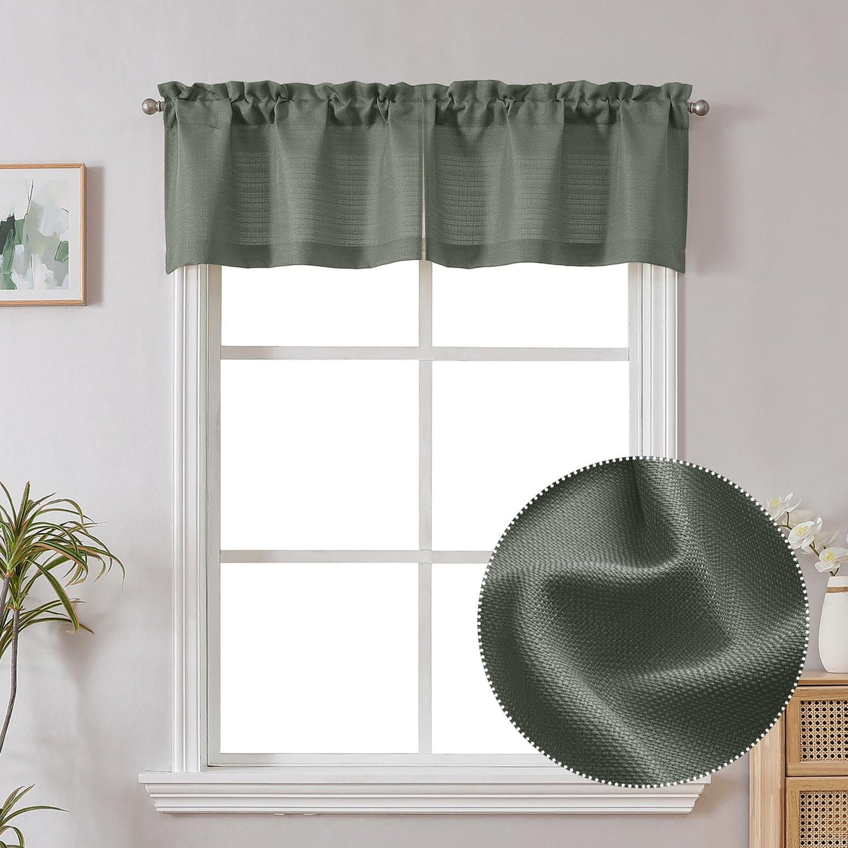 Chyhomenyc 2 Panels White Kitchen Curtains 36 Inch Length Tier Curtain