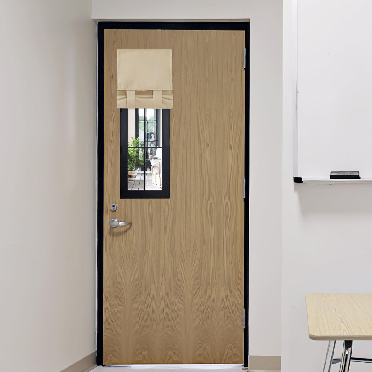 RYB HOME Blackout French Door Curtain, No Drill, W26 x L69, Black, 1 Panel