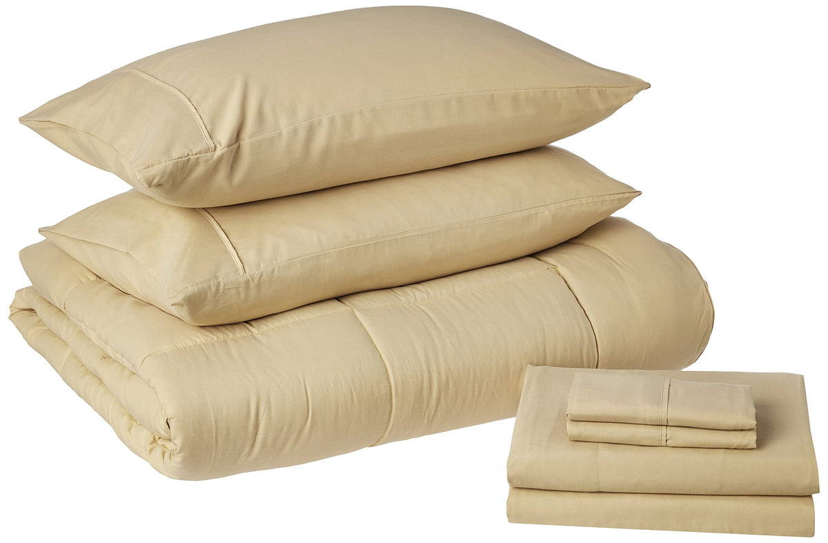 Full Size Comforter Set with Sheets - 7-Piece Bedding Collection - 1 Comforter, 1 Fitted Sheet, 1 Flat, 4 Pillowcases - Deep Pocket - Soft & Breathable Premium Quality - Ideal for All Seasons, Gray