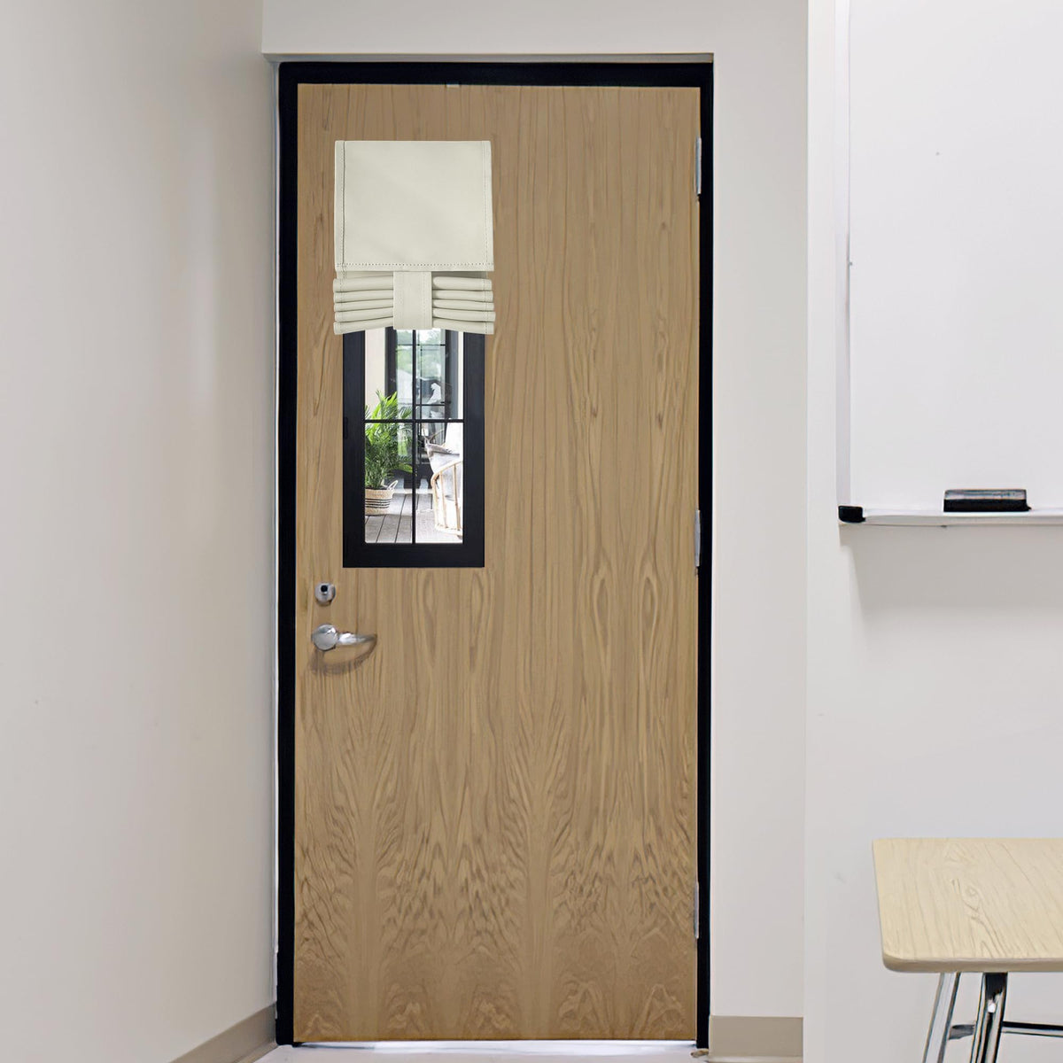 RYB HOME Blackout French Door Curtain, No Drill, W26 x L69, Black, 1 Panel