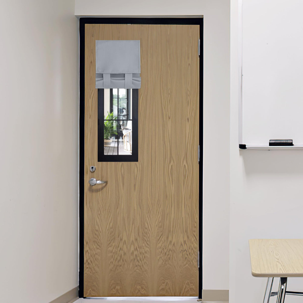 RYB HOME Blackout French Door Curtain, No Drill, W26 x L69, Black, 1 Panel