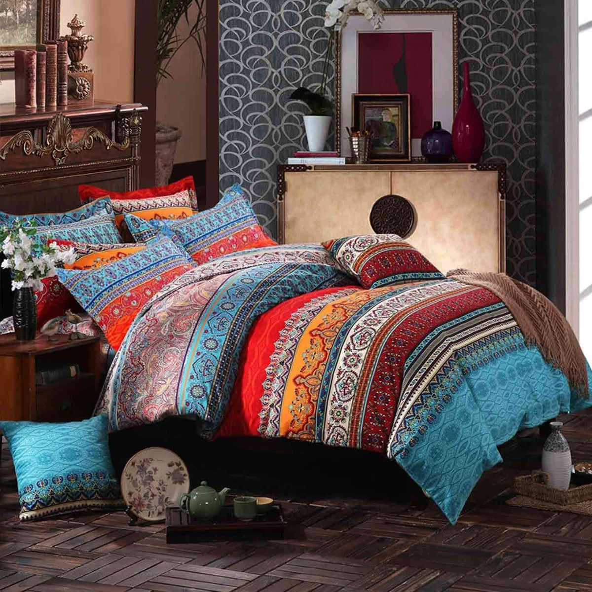 Comforter Queen Set Grid Black 100% Soft Washed Microfiber Jacquard 3 Pieces Grid Bedding Sets Grey White Comforter Queen for All Seasons and 2 Pillowcases Comfort Breathable