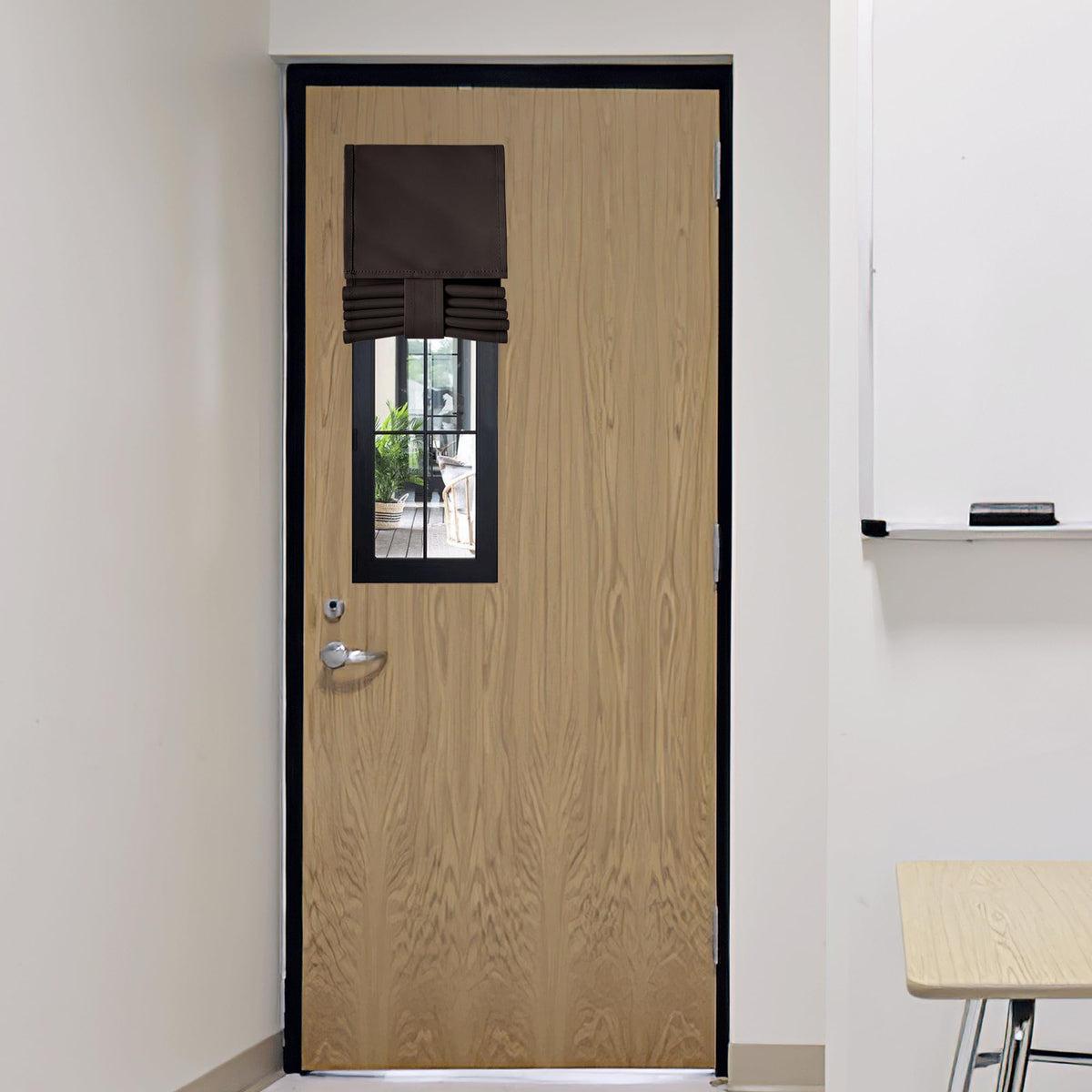 RYB HOME Blackout French Door Curtain, No Drill, W26 x L69, Black, 1 Panel