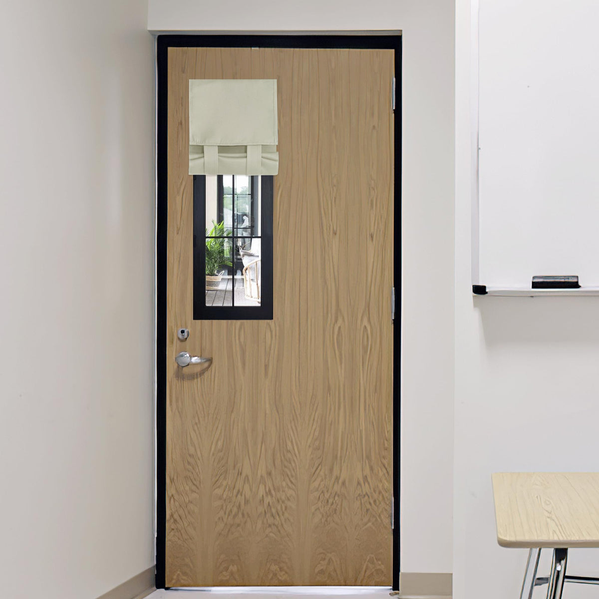 RYB HOME Blackout French Door Curtain, No Drill, W26 x L69, Black, 1 Panel