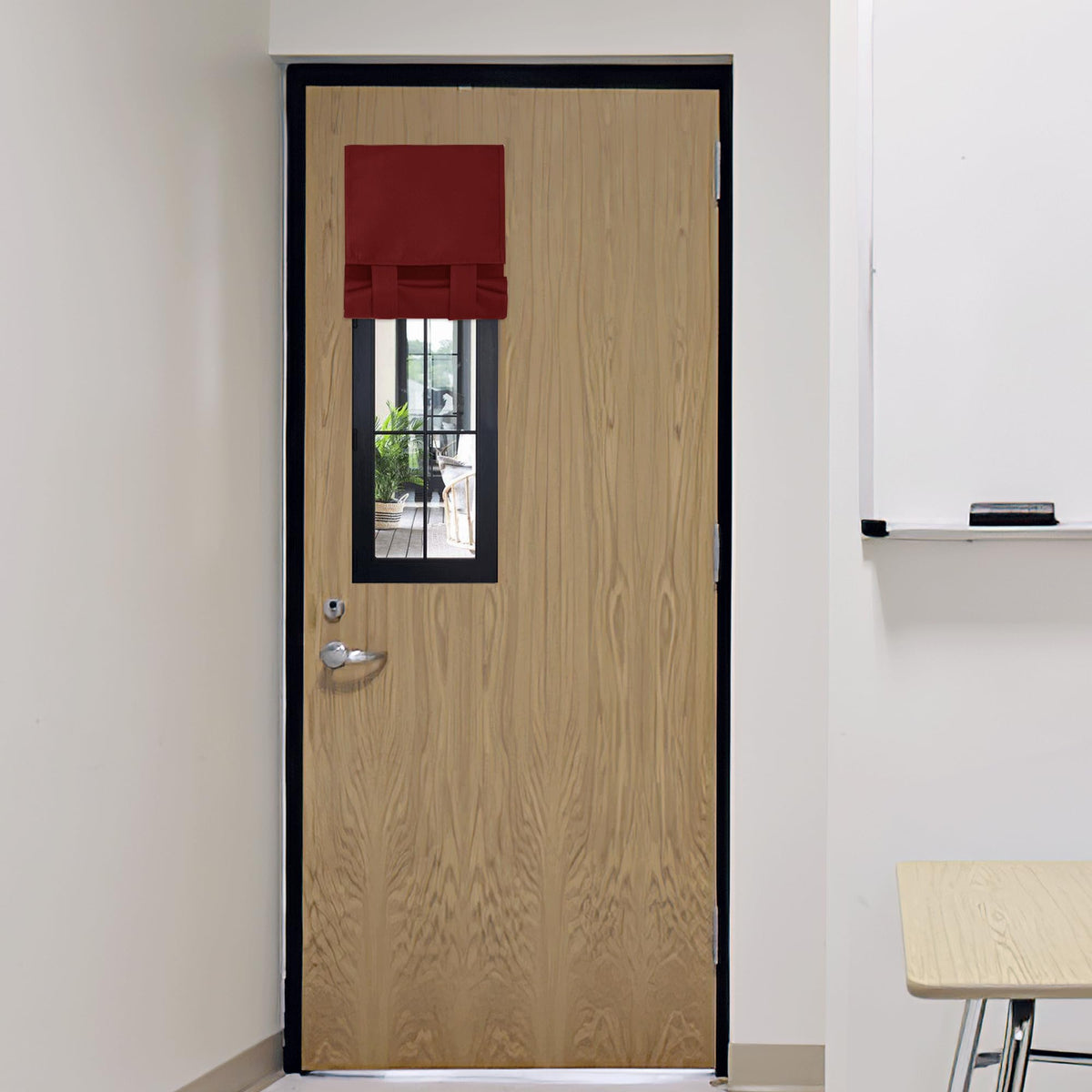 RYB HOME Blackout French Door Curtain, No Drill, W26 x L69, Black, 1 Panel