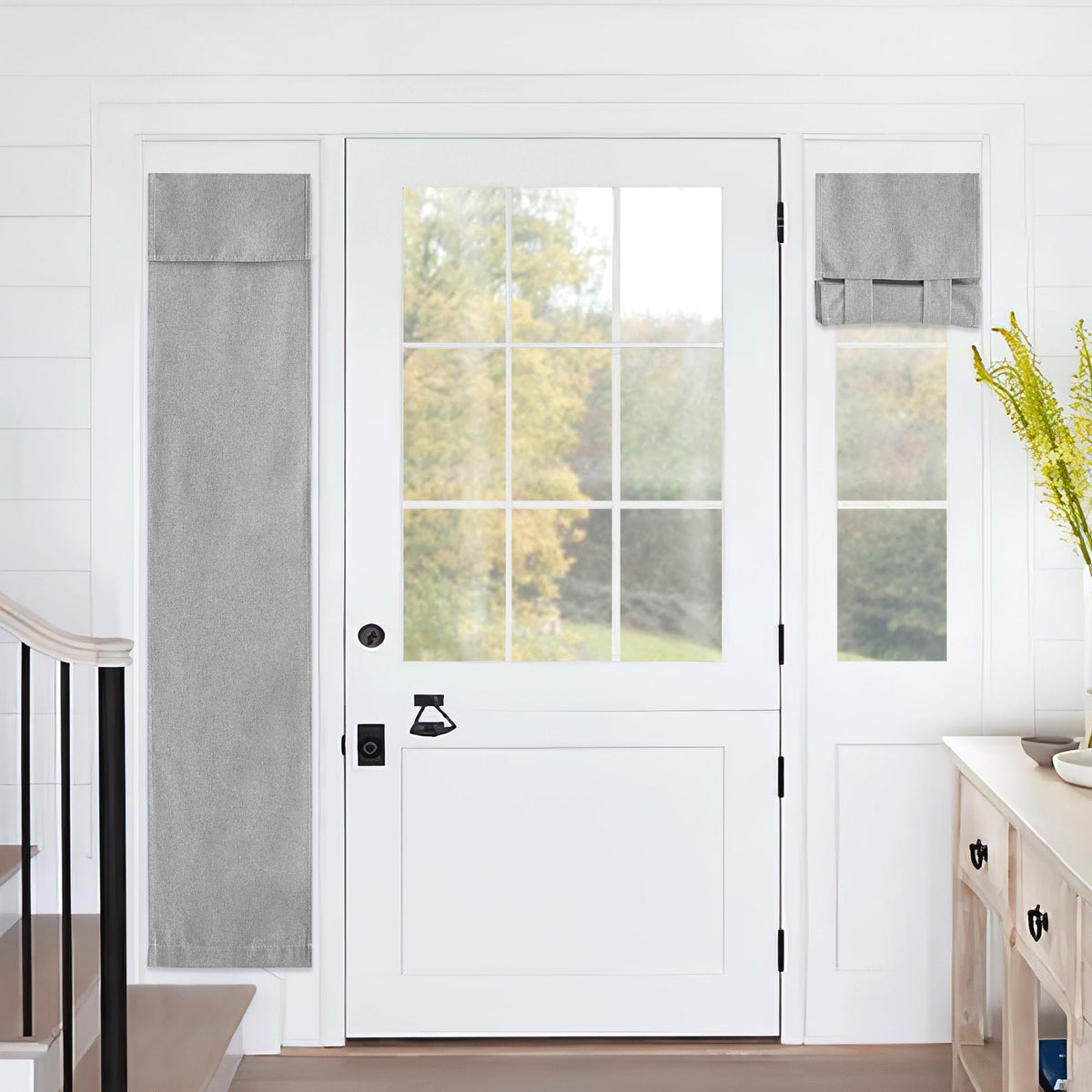 RYB HOME Tricia Room Darkening Curtains for French Door,Door Curtain Blinds