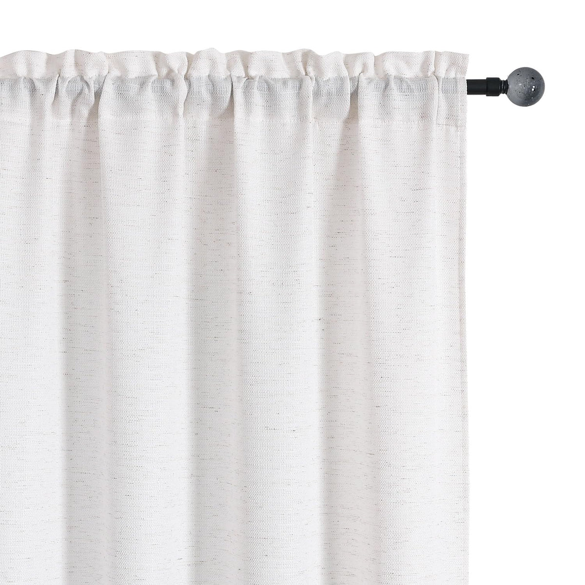Chyhomenyc 2 Panels White Kitchen Curtains 36 Inch Length Tier Curtain