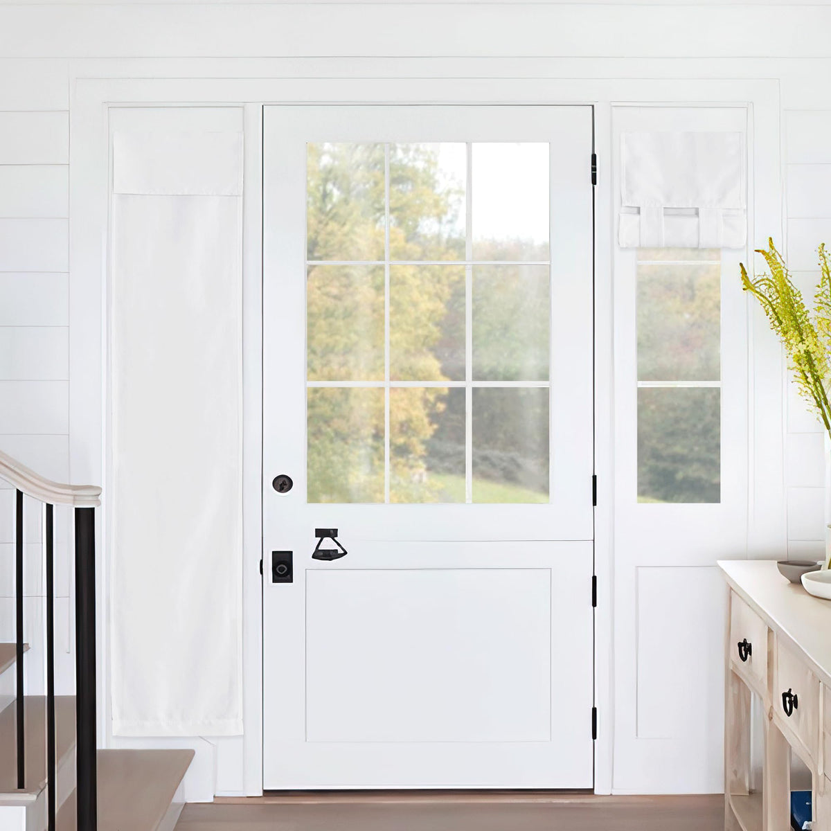 RYB HOME Tricia Room Darkening Curtains for French Door,Door Curtain Blinds