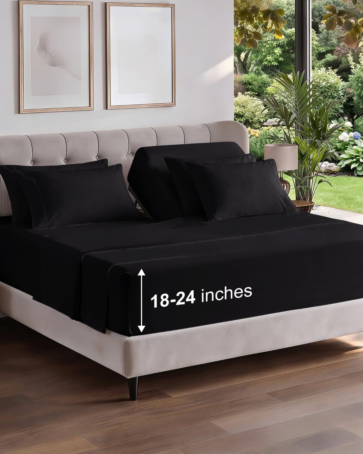 CGK Extra Deep King Sheet Set - 6pc Cooling Sheets - White