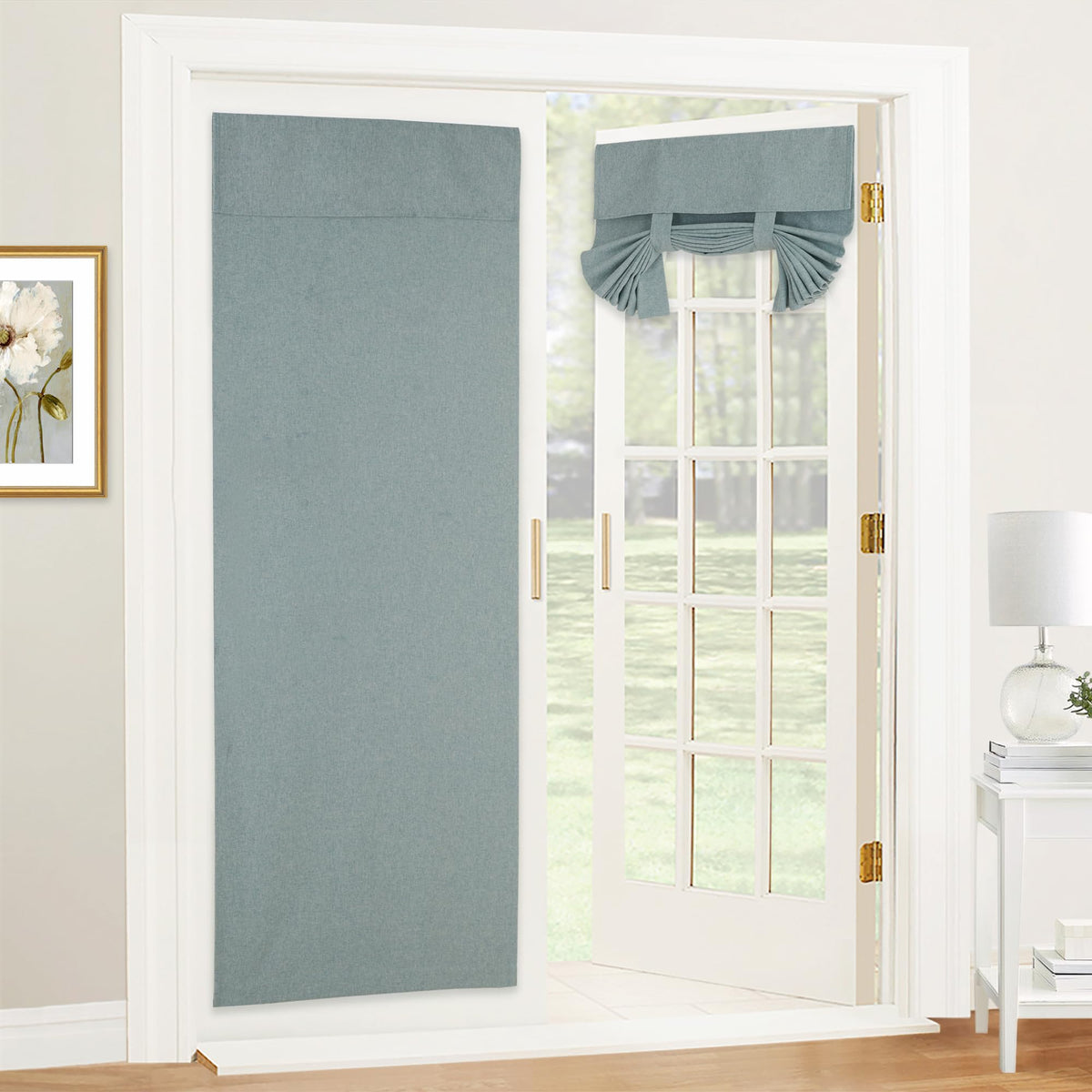 RYB HOME Tricia Room Darkening Curtains for French Door,Door Curtain Blinds