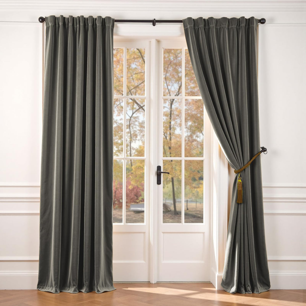 Lazzzy Blackout Curtains Thermal Insulated Curtains Room Window Drapes Super Soft Luxury Curtains for Living Room Bedroom Rod Pocket 2 Panels, 96 Inch Lined | Beige