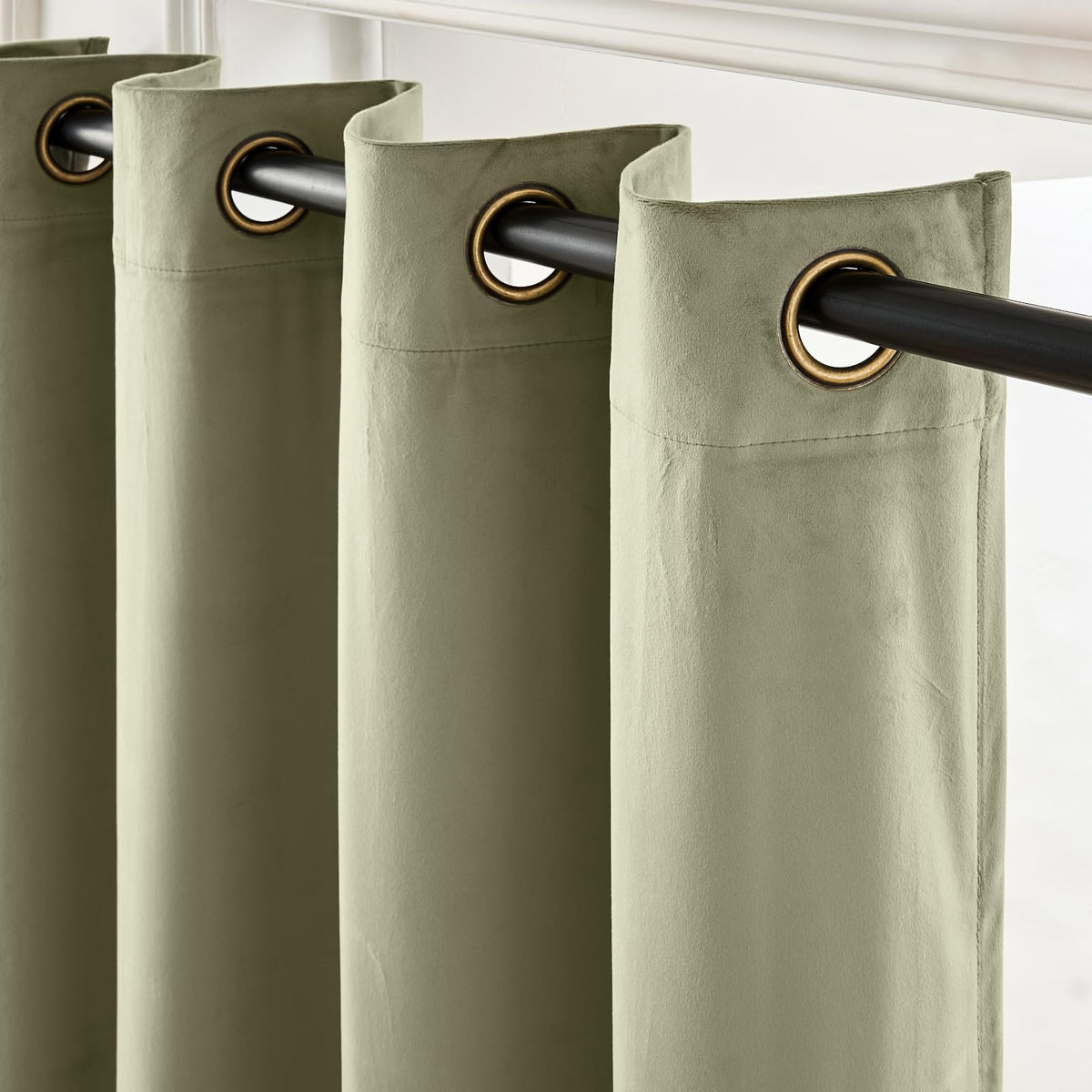 Lazzzy Blackout Curtains Thermal Insulated Curtains Room Window Drapes Super Soft Luxury Curtains for Living Room Bedroom Rod Pocket 2 Panels, 96 Inch Lined | Beige