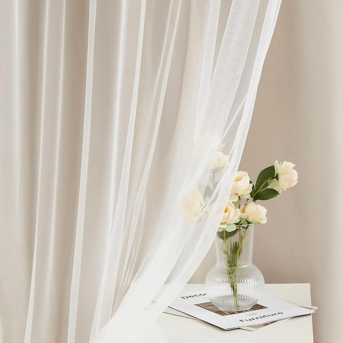 European Luxury Nordic Princess Style Double Layer Sheer Curtain, Elegant Bedroom Living Room Balcony Drapes, 1pc Cloth Window Covering, Home Textile, Home Decoration Curtain, Home Decorative Curtain