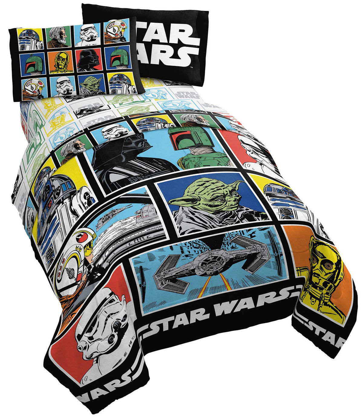 Marvel Spiderman Full Size Comforter Set 5 Piece Kids Bedding, Multi