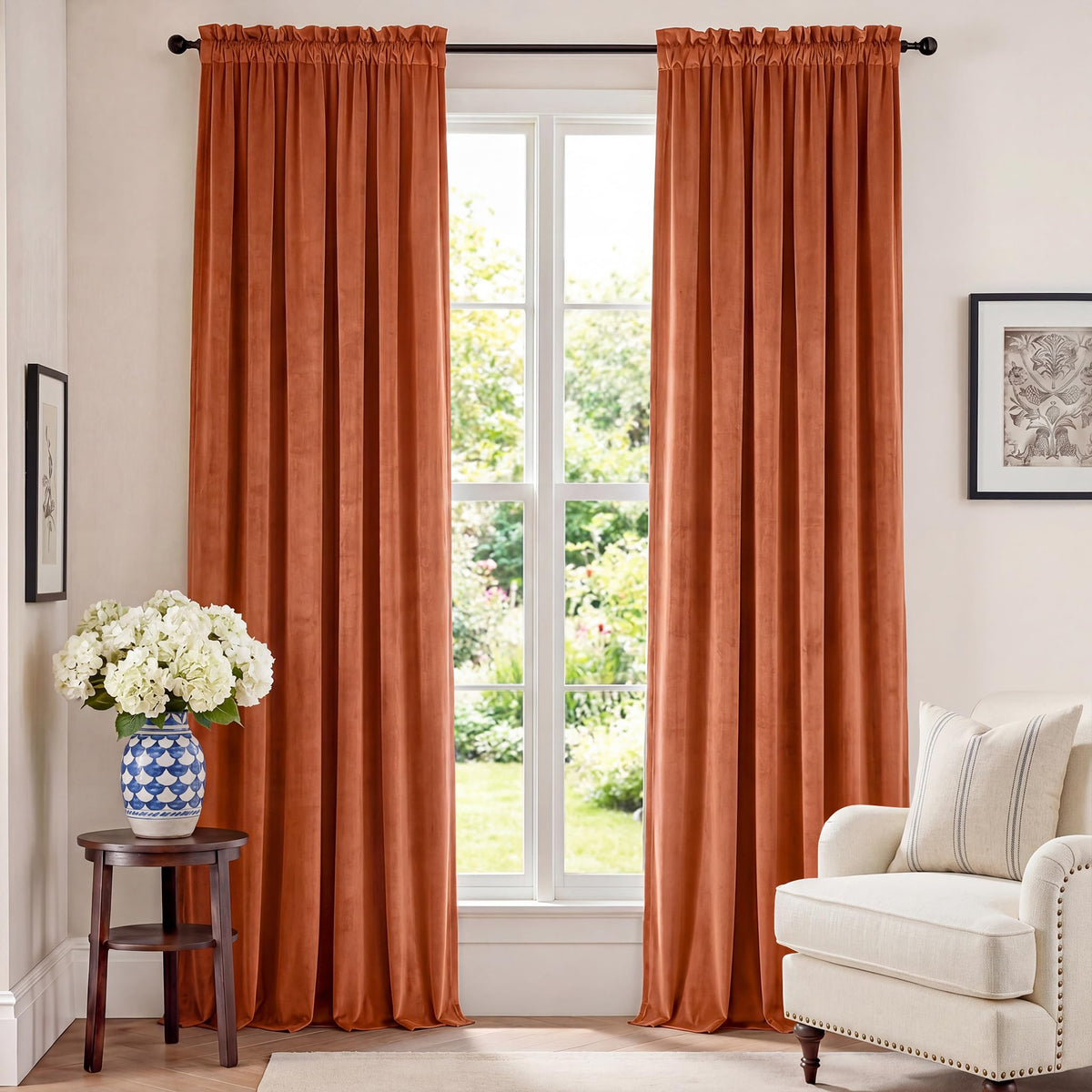 Lazzzy Blackout Curtains Thermal Insulated Curtains Room Window Drapes Super Soft Luxury Curtains for Living Room Bedroom Rod Pocket 2 Panels, 96 Inch Lined | Beige