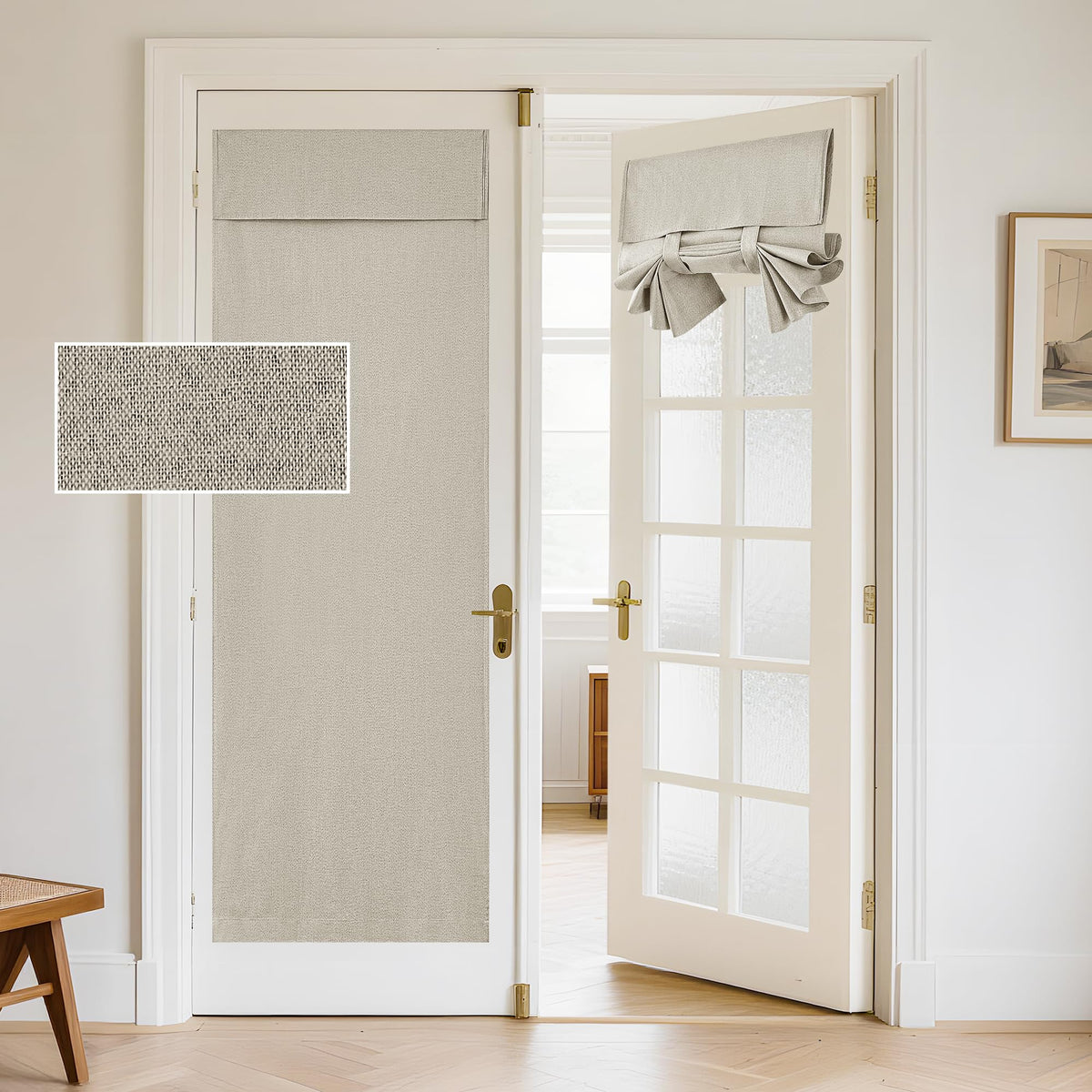 RYB HOME Tricia Room Darkening Curtains for French Door,Door Curtain Blinds