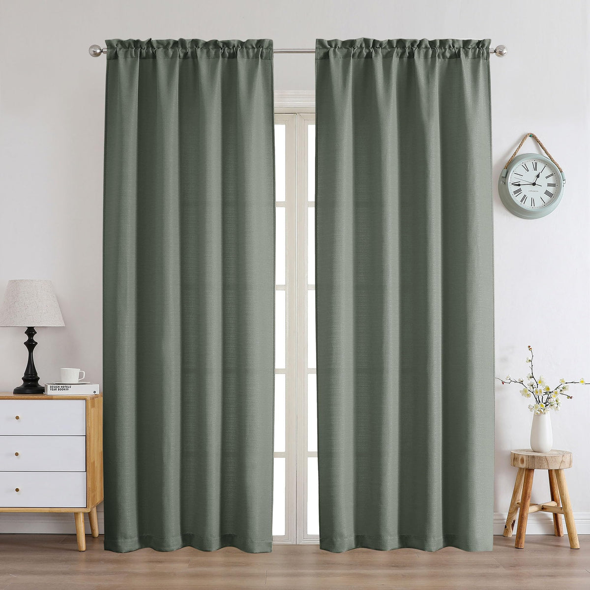 Chyhomenyc 2 Panels White Kitchen Curtains 36 Inch Length Tier Curtain