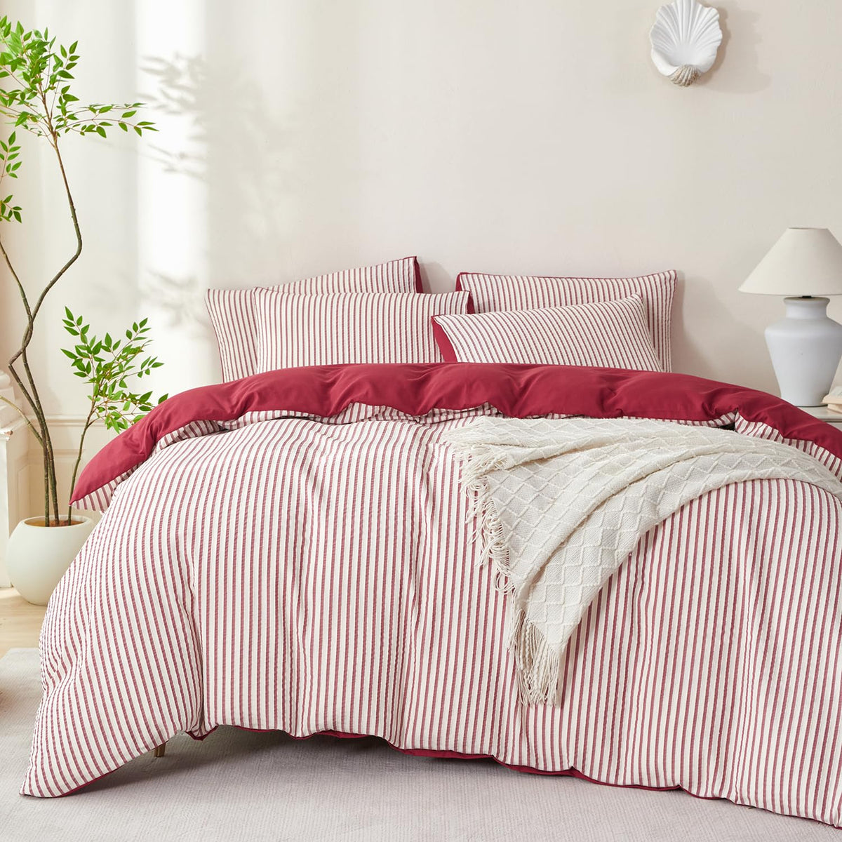 Comforter Queen Set Grid Black 100% Soft Washed Microfiber Jacquard 3 Pieces Grid Bedding Sets Grey White Comforter Queen for All Seasons and 2 Pillowcases Comfort Breathable