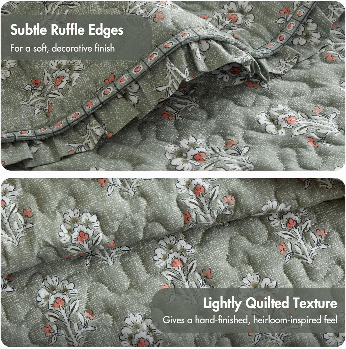 Madison Park Vintage Floral Quilt Set, 3PC King/Cal King Reversible Bed Set