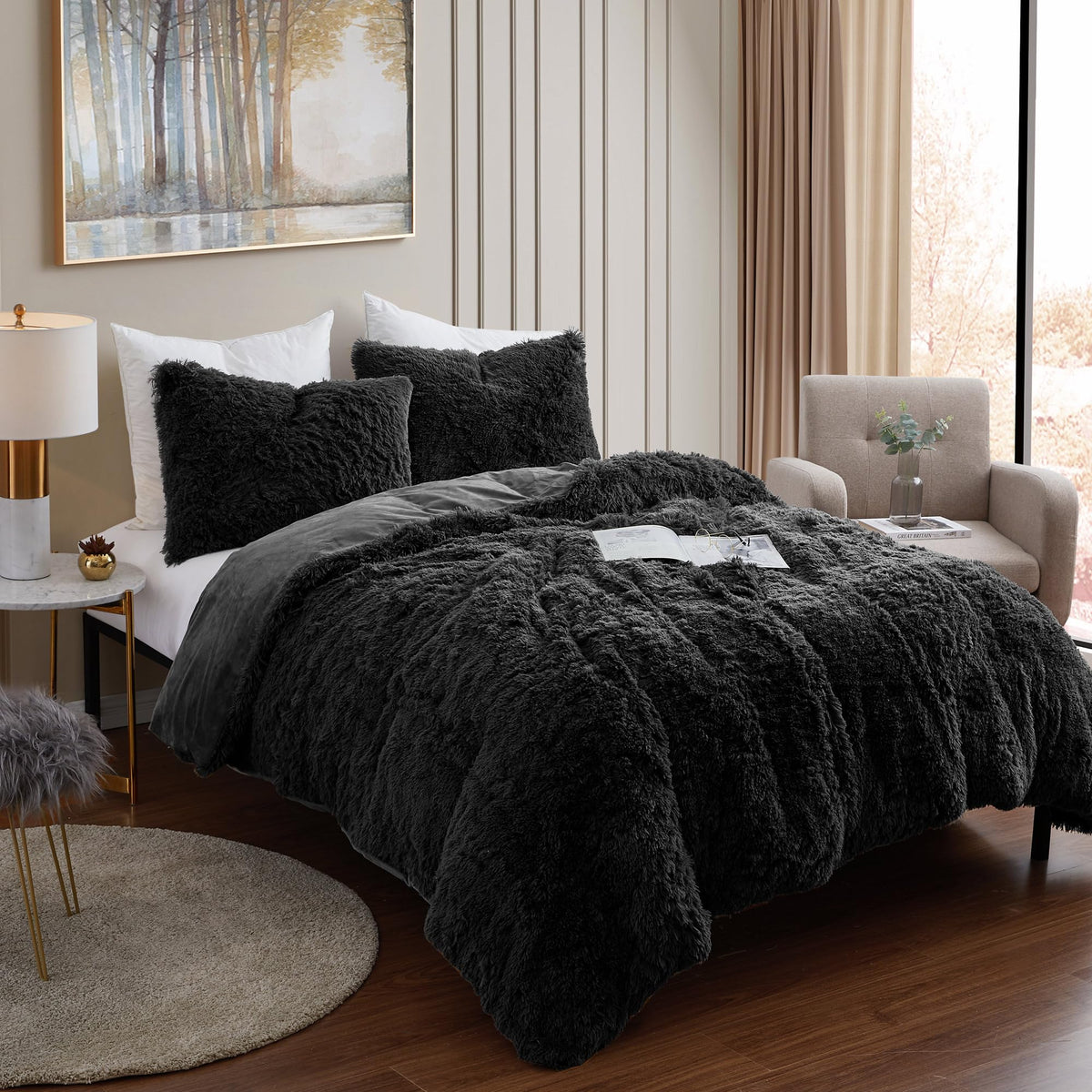 Full Size Comforter Set with Sheets - 7-Piece Bedding Collection - 1 Comforter, 1 Fitted Sheet, 1 Flat, 4 Pillowcases - Deep Pocket - Soft & Breathable Premium Quality - Ideal for All Seasons, Gray