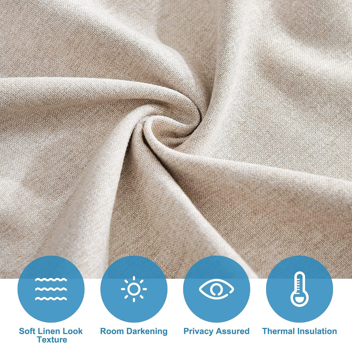 RYB HOME Tricia Room Darkening Curtains for French Door,Door Curtain Blinds