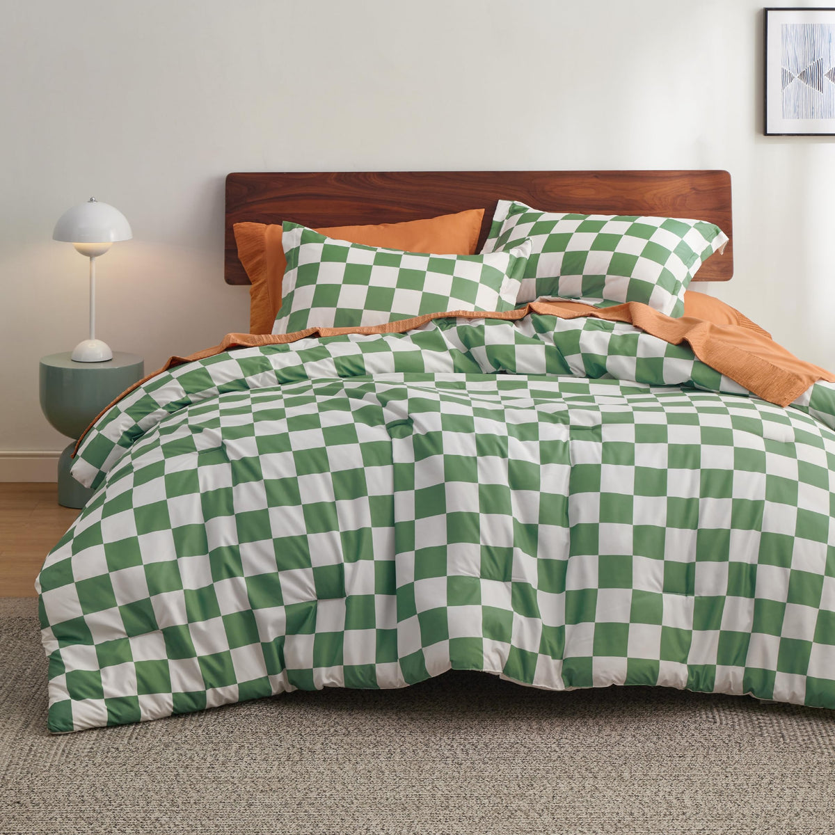 Bedsure Floral Queen Comforter Set, White Soft & Fluffy Fall Bedding 3 Pcs