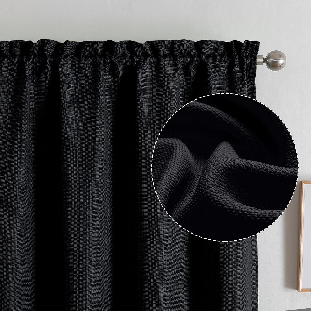 Chyhomenyc 2 Panels White Kitchen Curtains 36 Inch Length Tier Curtain