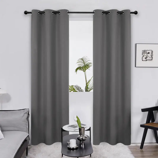 Deconovo Dual Panel Solid Colors Light Blocking Curtains - Modern Grommet, Thermal Insulated, Blackout Layer, Total Light Cut, Durable, Machine Washable, for Bedroom Home Decor